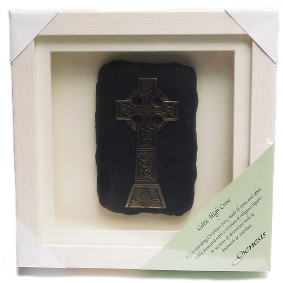 Genesis High Cross Framed Plaque